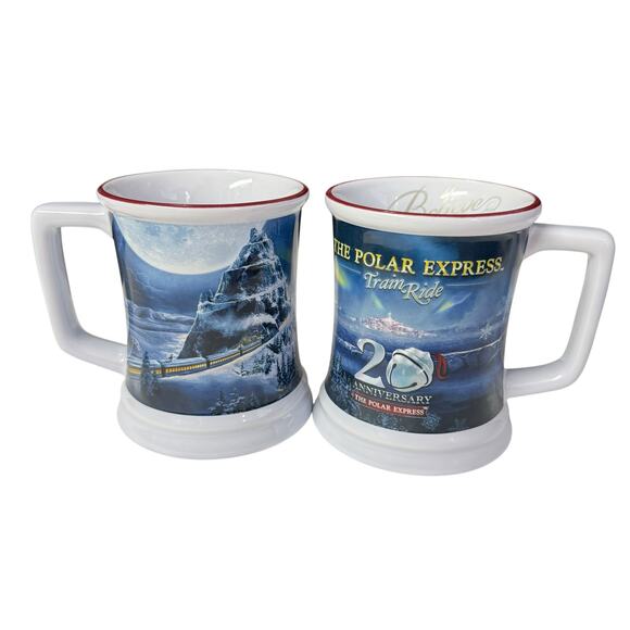 Polar Express 20th Anniversary Train Ride Believe Pair of Mugs Warner Bros 2024 - Picture 8 of 8